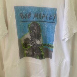 Bob Marley men’s  White Cotton T-Shirt